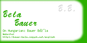 bela bauer business card